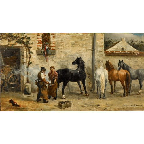 �MILE NORMAND SAINT-MARCEL : Beim Hufschmied (DOBIASCHOFSKY AUKTIONEN AG)