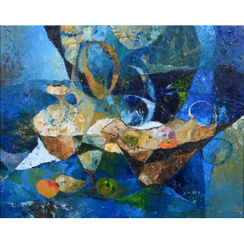 RYSZARD ZAJAC : 'Martwa natura niebieska' (Stillleben in Blau) (DOBIASCHOFSKY AUKTIONEN AG)