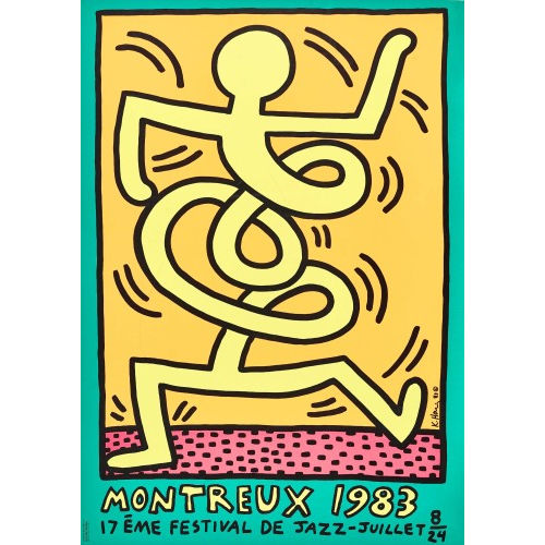 KEITH HARING : 'Montreux Jazz Festival 1983' (DOBIASCHOFSKY AUKTIONEN AG)