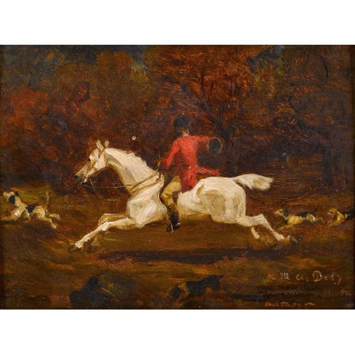 ADH�MAR LOUIS DE CLERMONT-GALLERANDE : Sc�ne de chasse (DOBIASCHOFSKY AUKTIONEN AG)