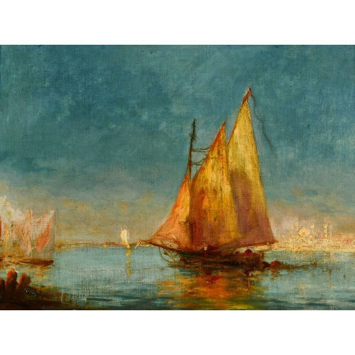 F�LIX FRAN�OIS GEORGES PHILIBERT ZIEM : Bateaux traversant le Bosphore (DOBIASCHOFSKY AUKTIONEN AG)