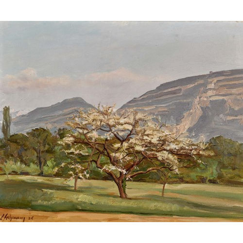 LOUIS HENRI SALZMANN : 'Pommier en fleur et Sal�ve' (DOBIASCHOFSKY AUKTIONEN AG)