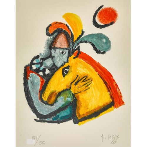 RUDOLF MIRER : Harlekin mit Pferd (DOBIASCHOFSKY AUKTIONEN AG)