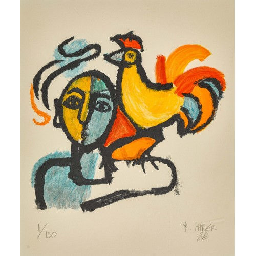 RUDOLF MIRER : Mann und Hahn (DOBIASCHOFSKY AUKTIONEN AG)