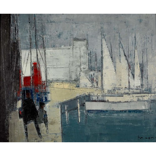 WALTER MAFLI : 'Port d'Antibes' (DOBIASCHOFSKY AUKTIONEN AG)