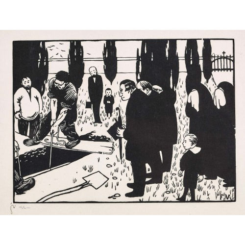 F�LIX VALLOTTON : 'L'enterrement' (DOBIASCHOFSKY AUKTIONEN AG)
