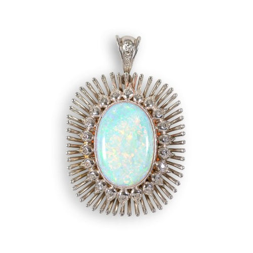 OPAL-DIAMANT-ANH�NGER : (DOBIASCHOFSKY AUKTIONEN AG)