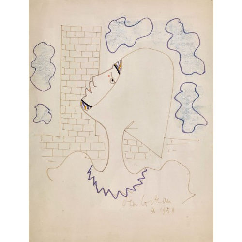 JEAN COCTEAU : 'M�di�val - chevalier � la tour' (DOBIASCHOFSKY AUKTIONEN AG)