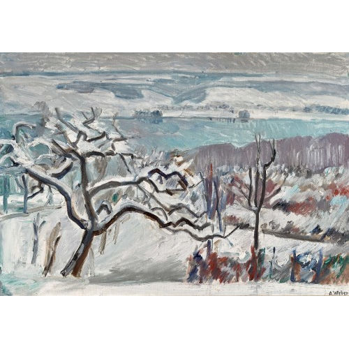 ADOLF WEBER : Winterliche Seelandschaft (DOBIASCHOFSKY AUKTIONEN AG)