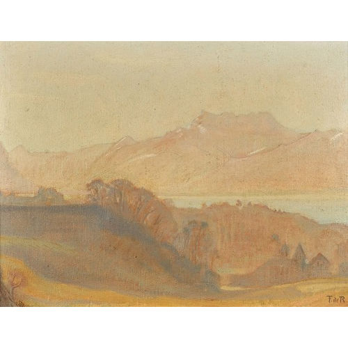 FRAN�OIS DE RIBAUPIERRE : Lac L�man et Dents du Midi (DOBIASCHOFSKY AUKTIONEN AG)