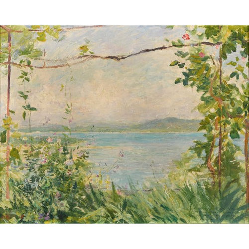 EUG�NE BURNAND : Au bord de l'eau (DOBIASCHOFSKY AUKTIONEN AG)