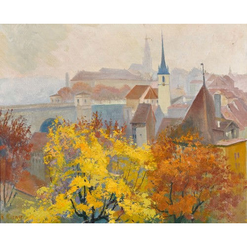 ROBERT KIENER : Berner Stadtpartie im Herbst (DOBIASCHOFSKY AUKTIONEN AG)