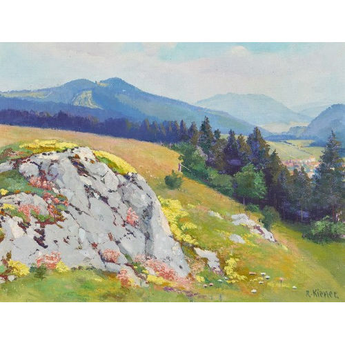 ROBERT KIENER : 'Felsstudie' (DOBIASCHOFSKY AUKTIONEN AG)