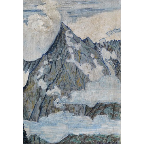 ALBERT SCHMIDT : Bergmassiv mit Wolken (DOBIASCHOFSKY AUKTIONEN AG)