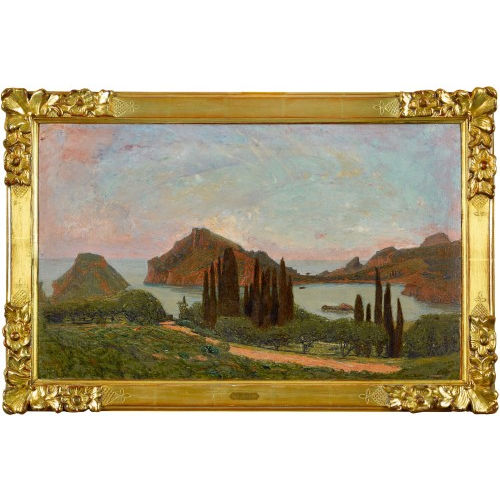 JEAN PHILIPPE �DOUARD ROBERT : 'Paleokastritsa (Corfu)' (DOBIASCHOFSKY AUKTIONEN AG)