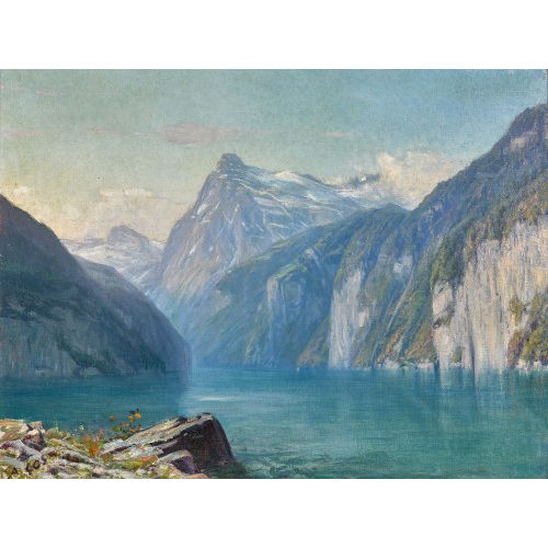 ALBERT HENRY JOHN GOS : Vierwaldst�ttersee mit Urirotstock (DOBIASCHOFSKY AUKTIONEN AG)