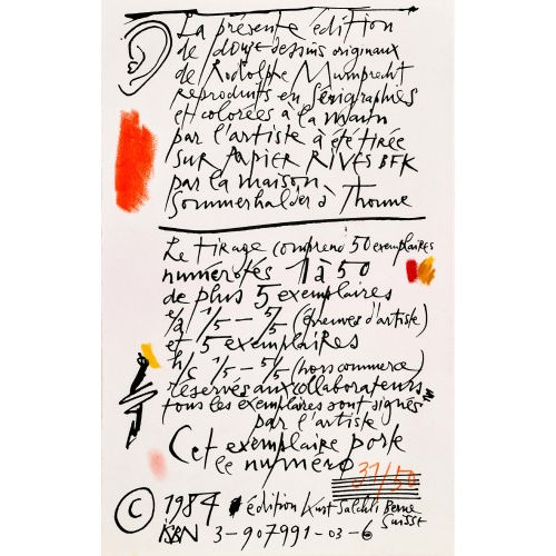 RUDOLF MUMPRECHT : 'La pr�sente �dition...' (DOBIASCHOFSKY AUKTIONEN AG)