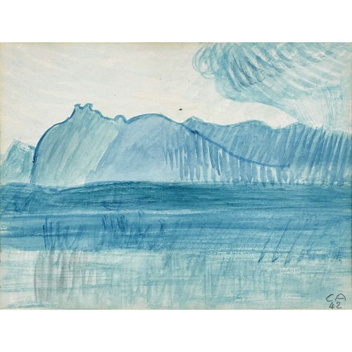 CUNO AMIET : Thunersee mit Stockhorn (DOBIASCHOFSKY AUKTIONEN AG)