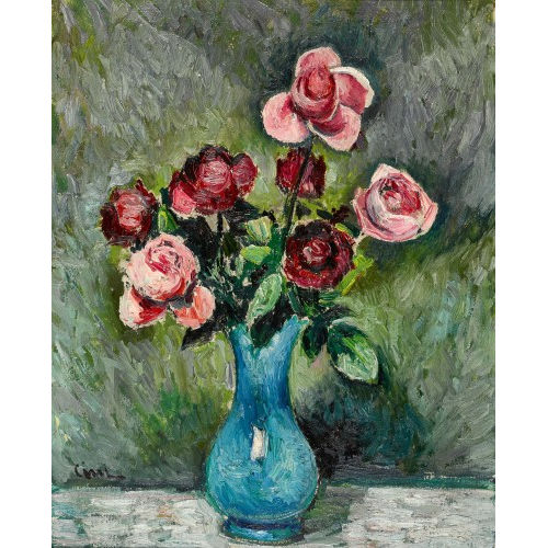 ALFREDO CINI : Rosenstrauss in Vase (DOBIASCHOFSKY AUKTIONEN AG)