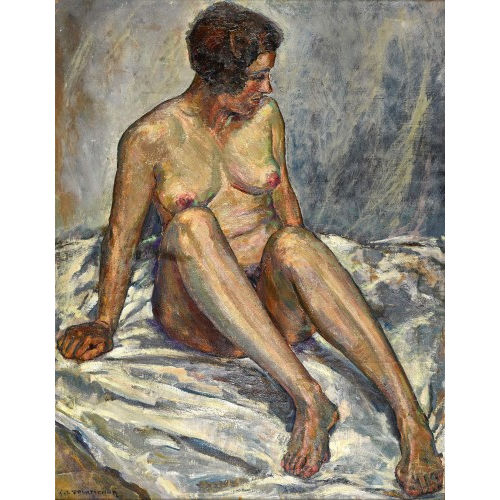 CHARLES L'EPLATTENIER : Sitzender weiblicher Akt (DOBIASCHOFSKY AUKTIONEN AG)