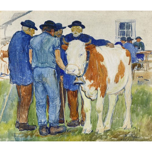 FRAN�OIS LOUIS JAQUES : Bauern mit Kuh (DOBIASCHOFSKY AUKTIONEN AG)