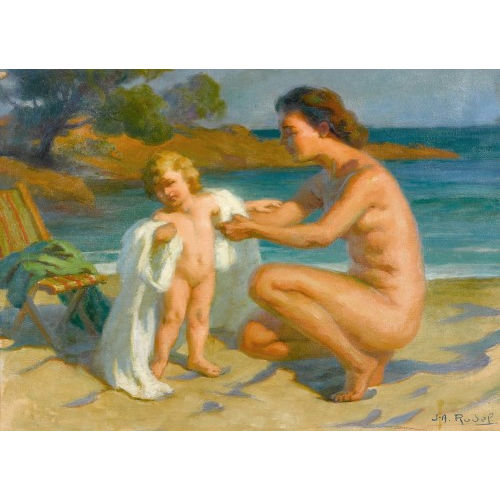 JEAN-ARISTIDE RUDEL : 'Premier bain de mer' (DOBIASCHOFSKY AUKTIONEN AG)