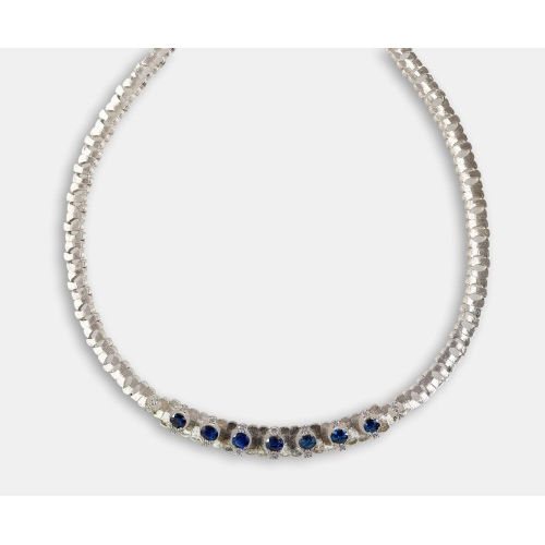 SAPHIR-BRILLANT-COLLIER : (DOBIASCHOFSKY AUKTIONEN AG)