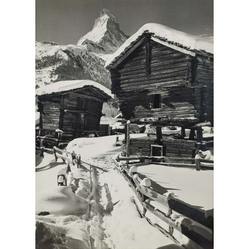 ALFRED PERREN-BARBERINI : Zermatt mit Matterhorn (DOBIASCHOFSKY AUKTIONEN AG)