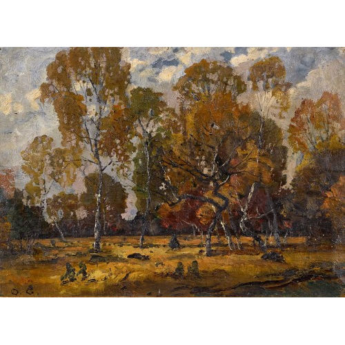 OTTO GAMPERT : Herbstliche Baumlandschaft (DOBIASCHOFSKY AUKTIONEN AG)