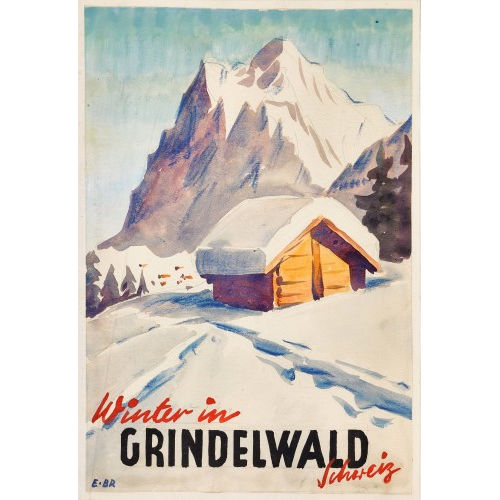 EDGAR BR�GGER : 'Winter in Grindelwald' (DOBIASCHOFSKY AUKTIONEN AG)