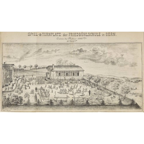 19. JH. SCHWEIZ : 'Spiel- & Turnplatz der Friedb�hlschule in Bern' (DOBIASCHOFSKY AUKTIONEN AG)