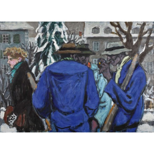 FRED STAUFFER : 'Arbeiter im Schnee' (DOBIASCHOFSKY AUKTIONEN AG)