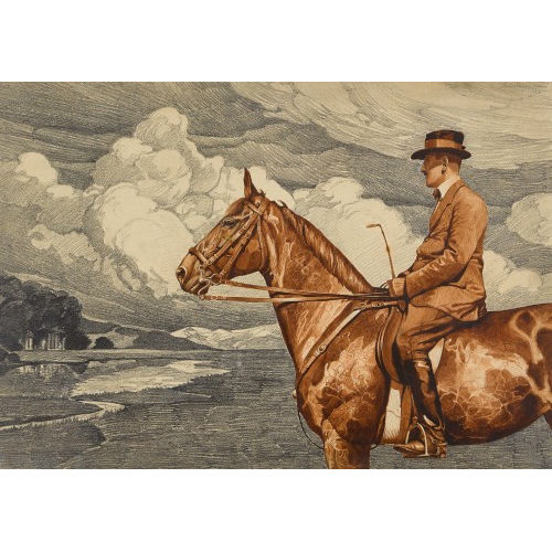 IWAN EDWIN HUGENTOBLER : Reiter zu Pferd (Selbstbildnis) (DOBIASCHOFSKY AUKTIONEN AG)