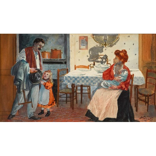 AUGUST SEIDEL : Heimkehr von der Arbeit (DOBIASCHOFSKY AUKTIONEN AG)