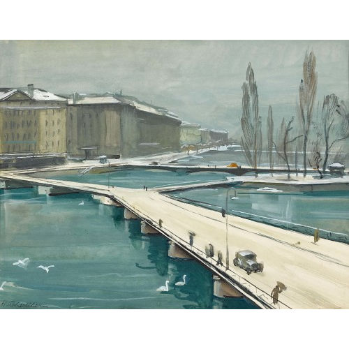HANS SCHOELLHORN : 'Pont des Bergues' (DOBIASCHOFSKY AUKTIONEN AG)