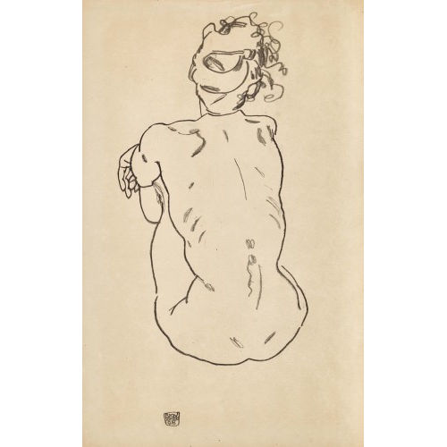 EGON SCHIELE : Weiblicher R�ckenakt (DOBIASCHOFSKY AUKTIONEN AG)