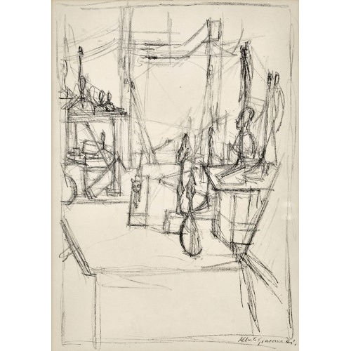 ALBERTO GIACOMETTI : Sculptures dans L'atelier dont 'L'Homme qui pointe'...' (DOBIASCHOFSKY AUKTIONEN AG)