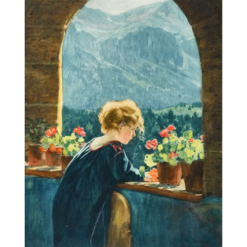 HANS BEAT WIELAND : Der Blick aus der Loggia (DOBIASCHOFSKY AUKTIONEN AG)
