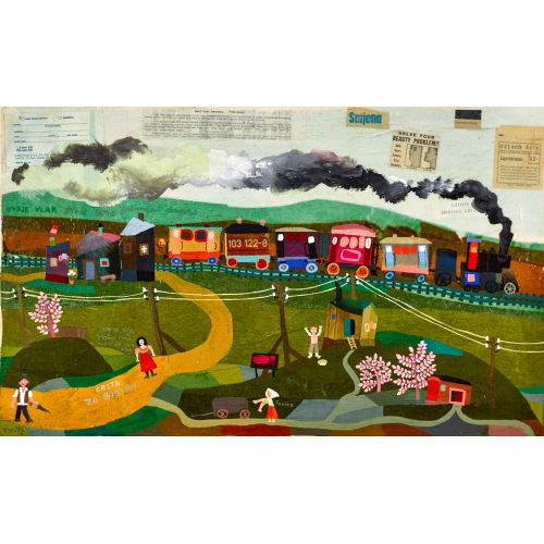 VJEKOSLAV VOJO RADOICIC : Sommerlandschaft mit Zugsformation (DOBIASCHOFSKY AUKTIONEN AG)