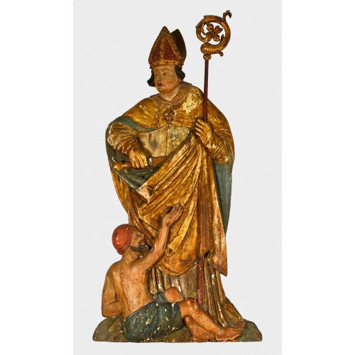 16. JH. SCHWEIZ : Heiliger Martin beim Zerteilen seines Mantels (DOBIASCHOFSKY AUKTIONEN AG)