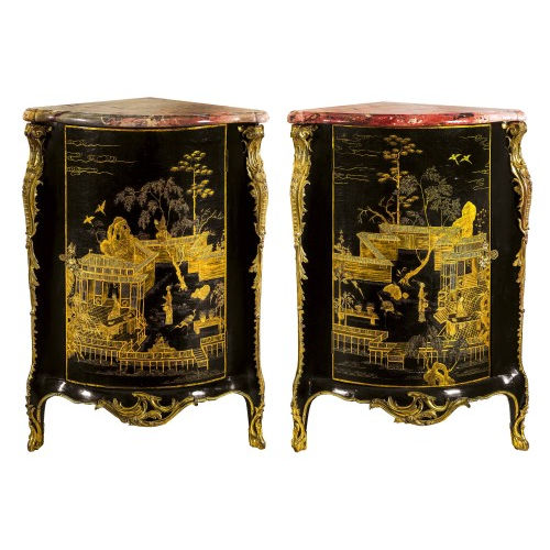 PAAR ECKHALBSCHR�NKCHEN : Louis XV, Frankreich, 2. H�lfte 18. Jh (DOBIASCHOFSKY AUKTIONEN AG)