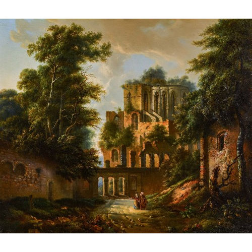 18. JH. FL�MISCH : Die Ruinen der Abtei von Villers-la-Ville (DOBIASCHOFSKY AUKTIONEN AG)