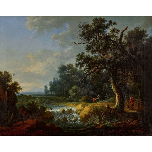 CHRISTIAN GEORG I SCH�TZ : Idyllische Flusslandschaft mit Staffage (DOBIASCHOFSKY AUKTIONEN AG)
