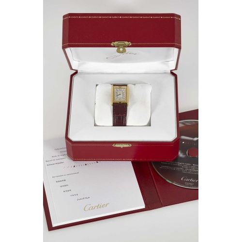 HERRENARMBANDUHR : Cartier, Tank Reverso, um 1997 (DOBIASCHOFSKY AUKTIONEN AG)