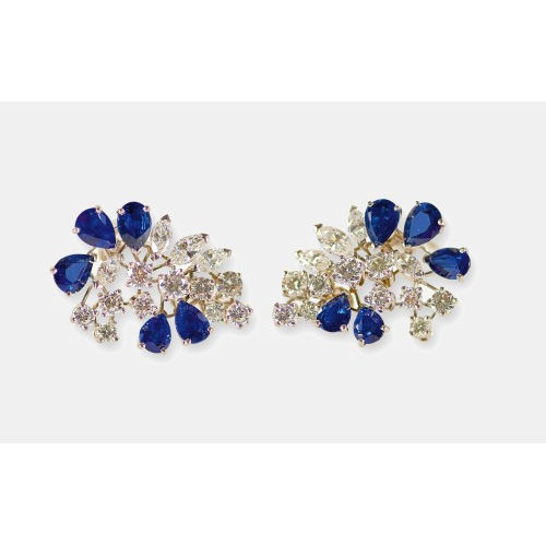 SAPHIR-DIAMANT-OHRCLIPS : G�belin, Luzern (DOBIASCHOFSKY AUKTIONEN AG)