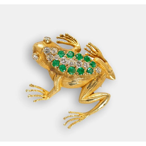SMARAGD-BRILLANT-BROSCHE : Van Cleef & Arpels (DOBIASCHOFSKY AUKTIONEN AG)