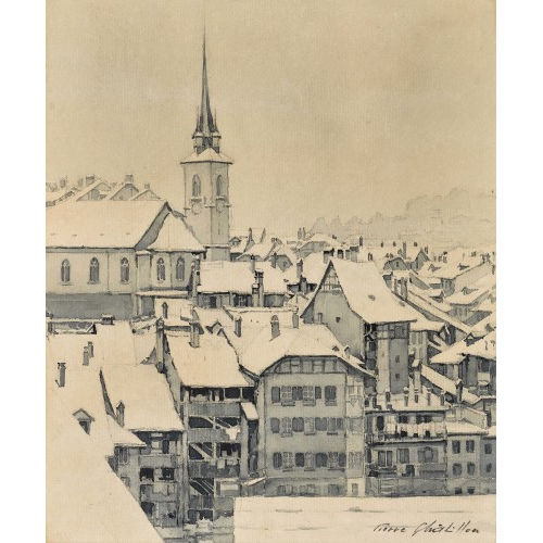 PIERRE CH�TILLON : Winterliche Ansicht von Bern (DOBIASCHOFSKY AUKTIONEN AG)