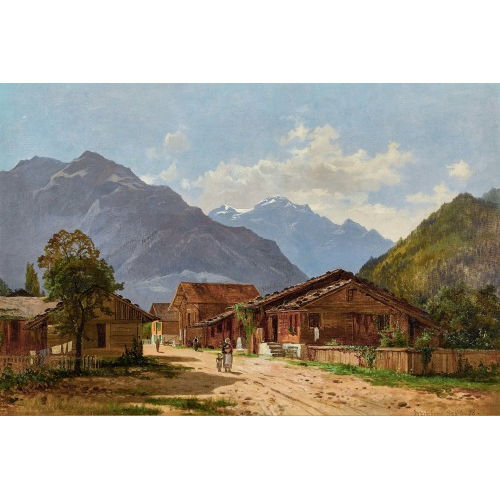 ARTHUR BEVAN COLLIER : 'Sketch near Interlaken' (DOBIASCHOFSKY AUKTIONEN AG)