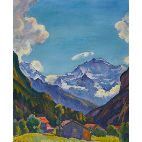 EDUARD BOSS : Blick auf die Jungfrau (DOBIASCHOFSKY AUKTIONEN AG)