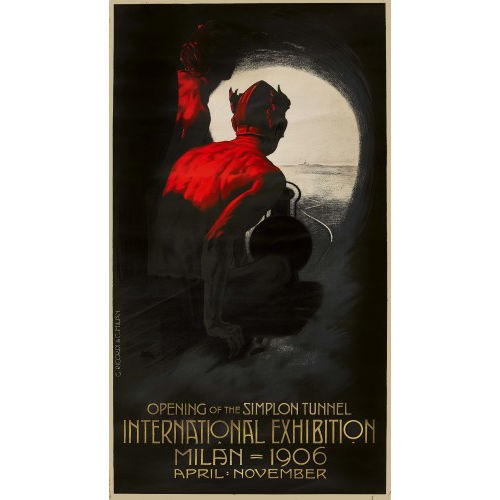 LEOPOLDO METLICOVITZ : 'Opening of the Simplon Tunnel...' (DOBIASCHOFSKY AUKTIONEN AG)